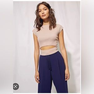 Aritzia Wilfred cut out knit top